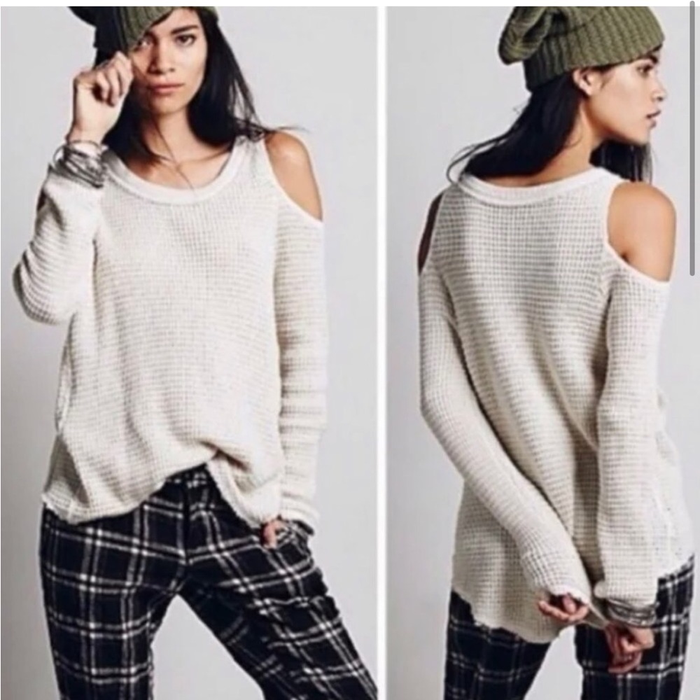 Free people cold shoulder sweater